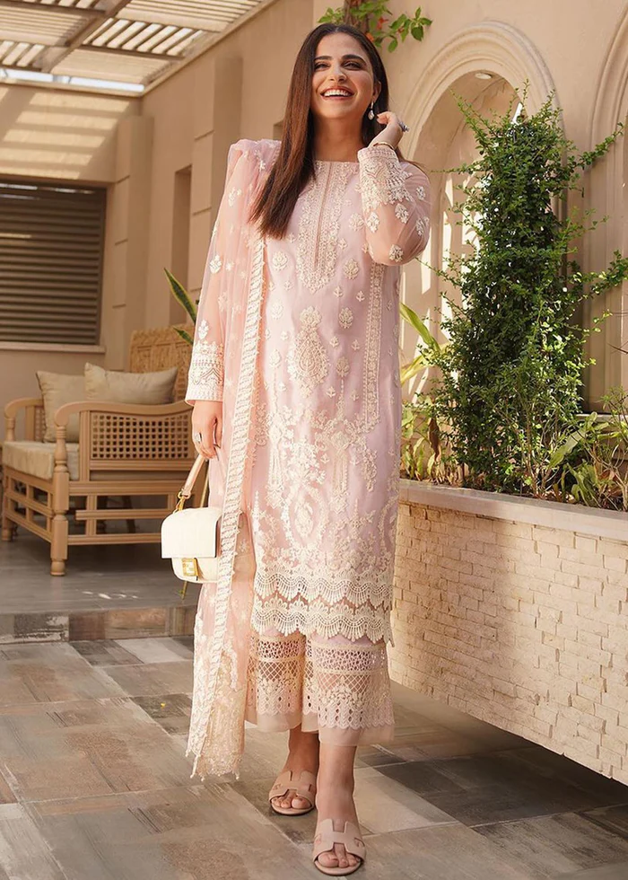 FAIZA SAQLAIN | LYLE S/S LUXURY UNSTITCH'23 - SUMMER LAWN - LEEN