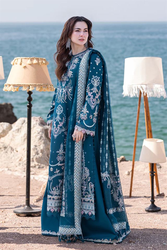 QALAMKAR SAHIL KINARE LUXURY LAWN24  (FP-16 KIRA)