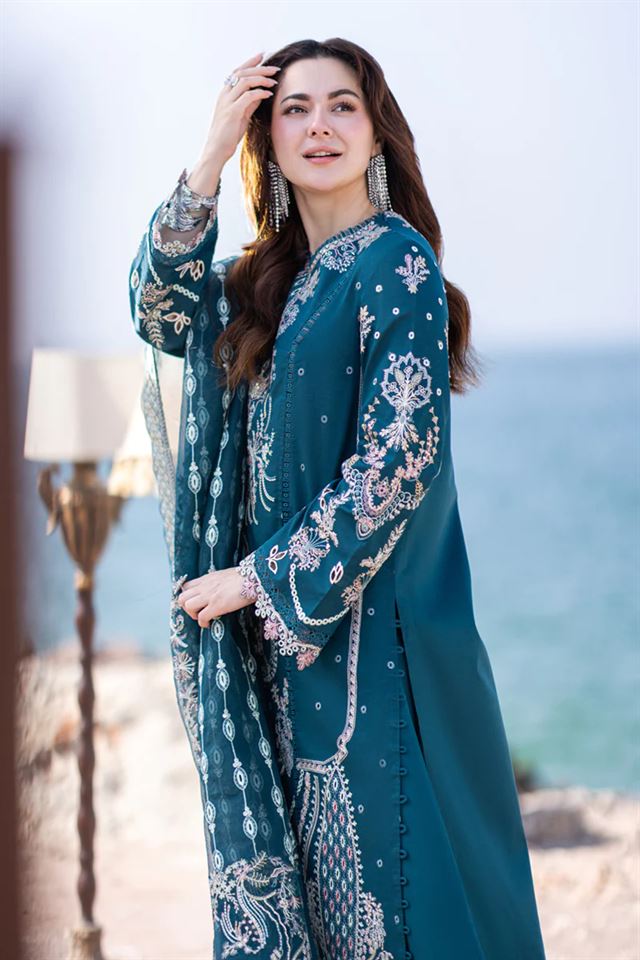 QALAMKAR SAHIL KINARE LUXURY LAWN24  (FP-16 KIRA)