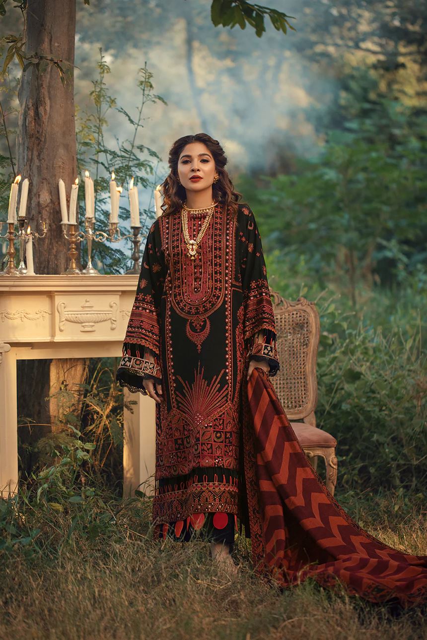 MARYAM HUSSAIN LUXURY LAWN UNSTITCH'24 (NAPOLI)