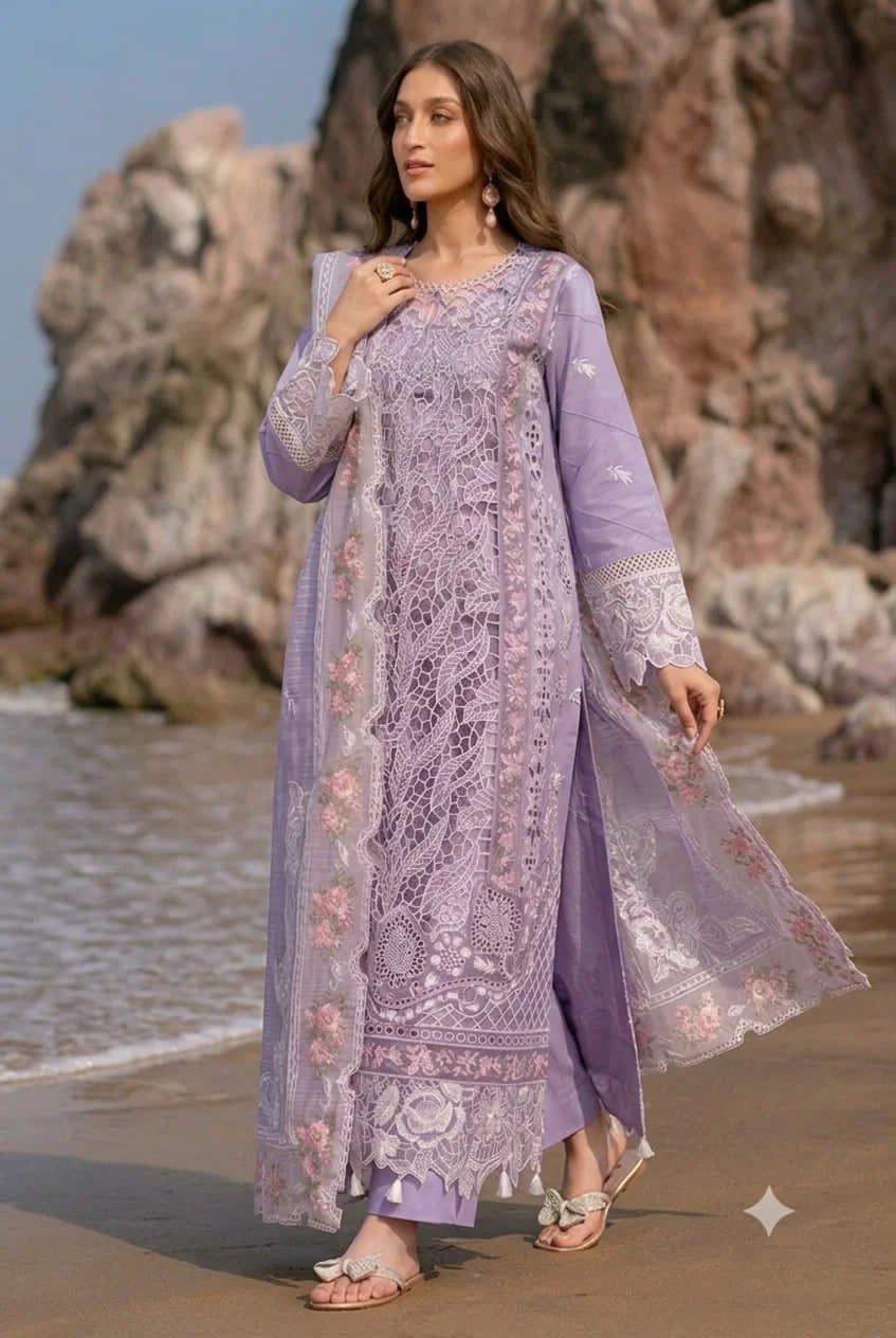 MAHNUR Luxury Lawn 3 PC Unstitched
