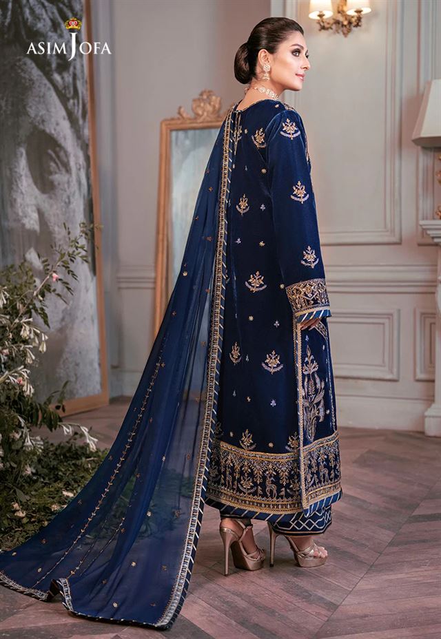 ASIM JOFA VELVET COLLECTION (AJAM-08)