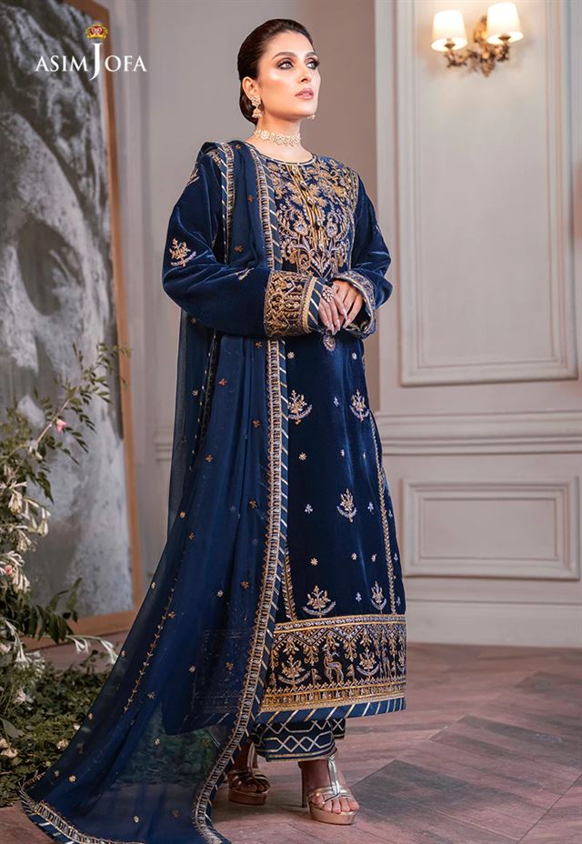 ASIM JOFA VELVET COLLECTION (AJAM-08)