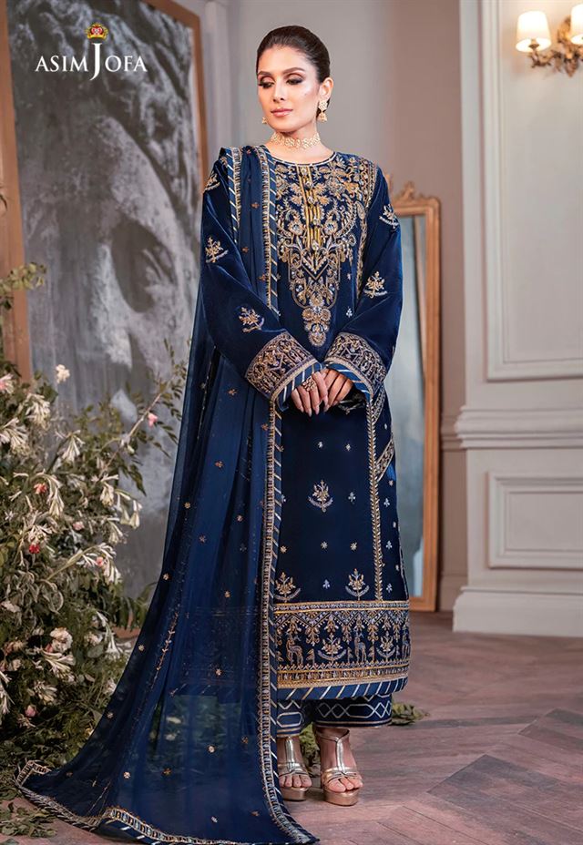 ASIM JOFA VELVET COLLECTION (AJAM-08)