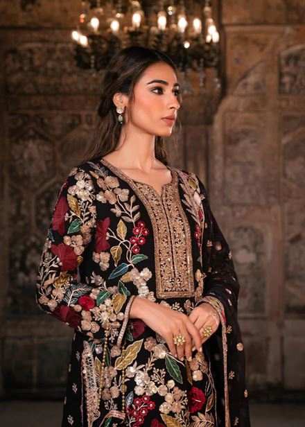 HASEEN’S MEHNAAZ BLACK LUXURY LAWN COLLECTION UNSTITCHED 