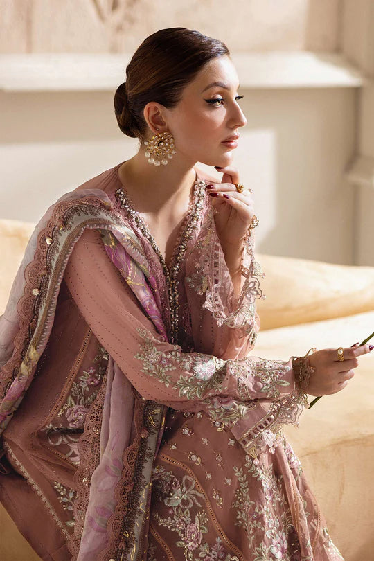 Maria B. Unstitched Embroidered Chiffon Suit | MPC-25-105