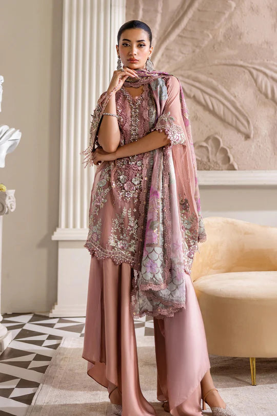 Maria B. Unstitched Embroidered Chiffon Suit | MPC-25-105