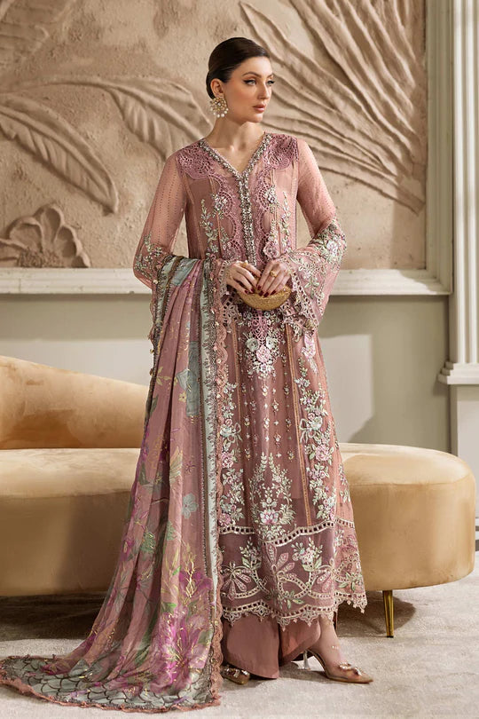 Maria B. Unstitched Embroidered Chiffon Suit | MPC-25-105