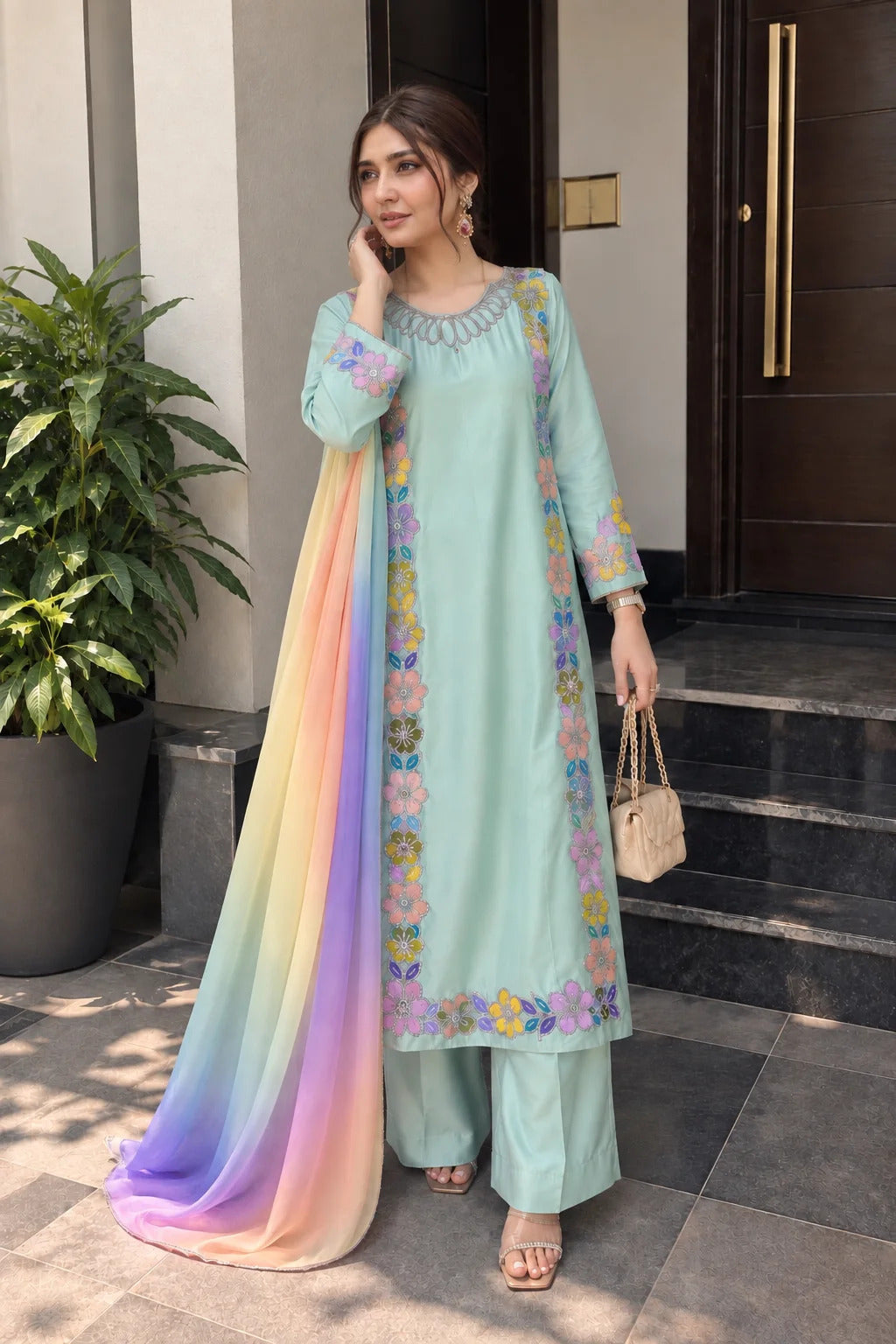GHOSUIA COLLECTION KAFTAN EMBROIDERED SILK COLLECTION