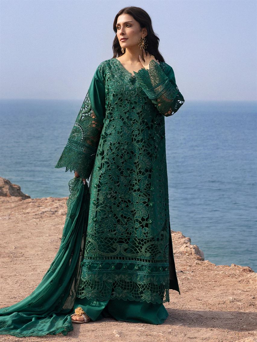 MAHNUR Luxury Lawn 3 PC Unstitched  (Eirene)