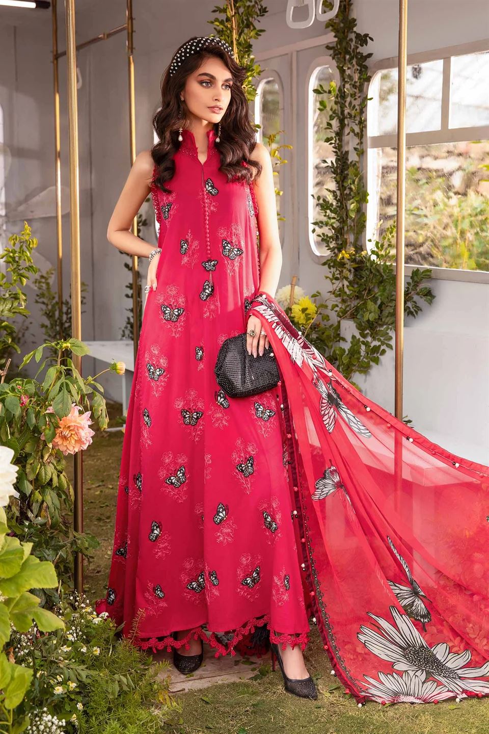 MARIA B LAWN UNSTITCHD