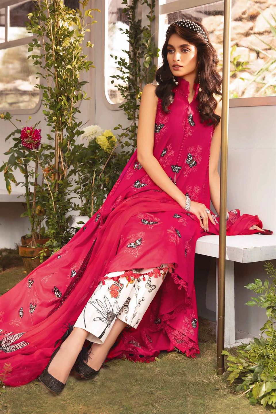 MARIA B LAWN UNSTITCHD