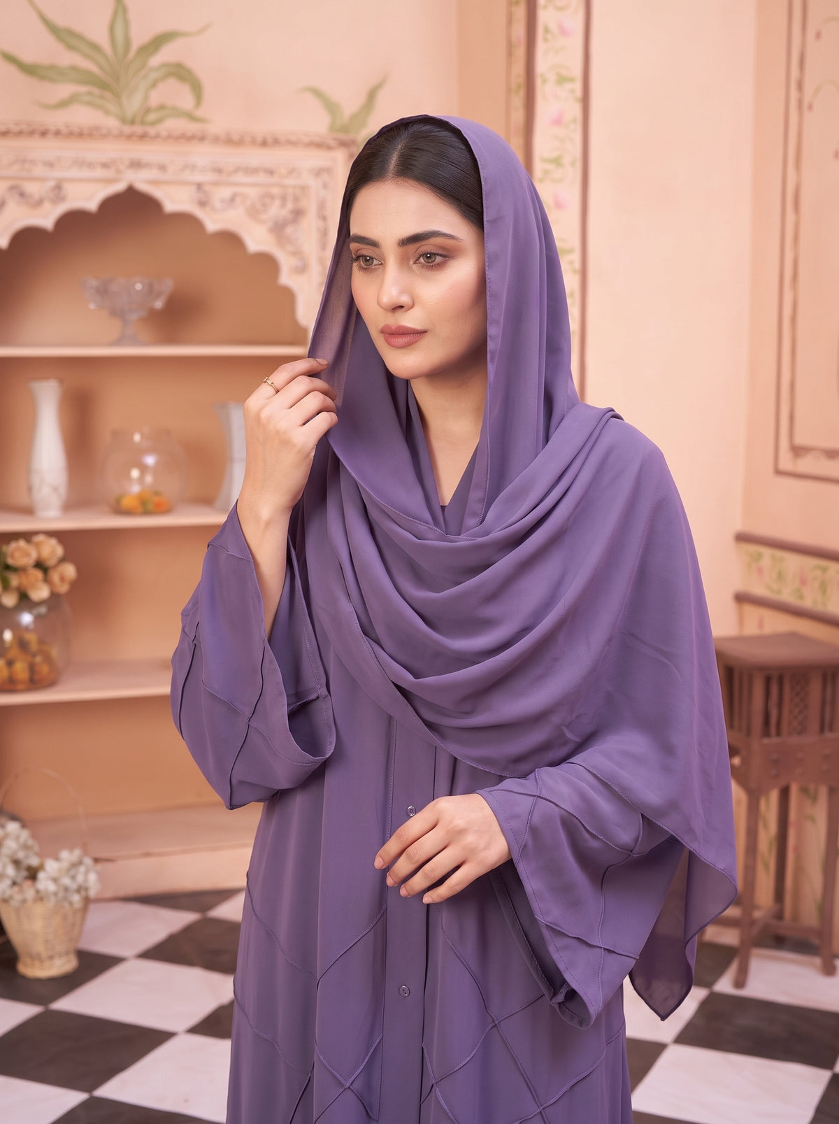 FRONT OPEN CROSS PINTEX ABAYA