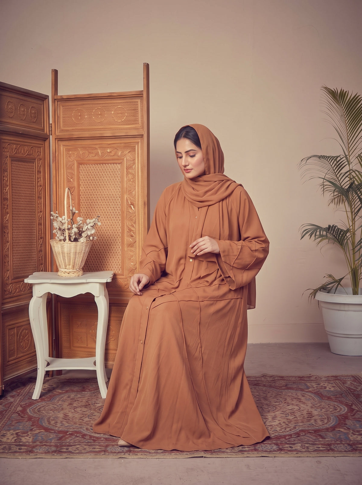 FRONT OPEN CROSS PINTEX ABAYA