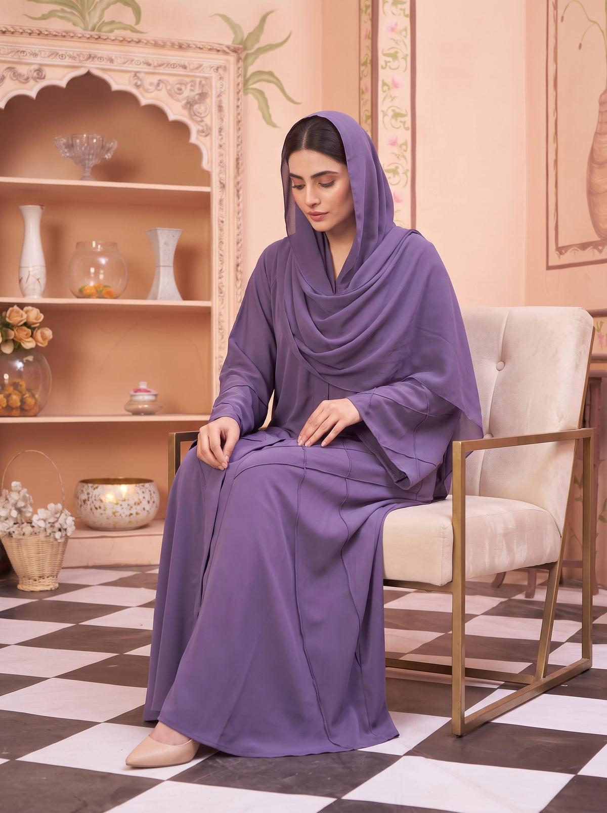 FRONT OPEN CROSS PINTEX ABAYA