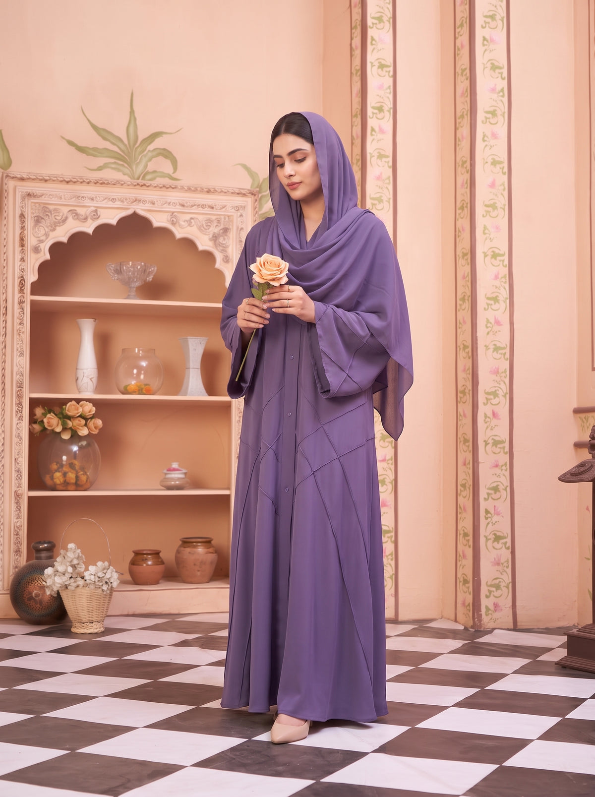 FRONT OPEN CROSS PINTEX ABAYA