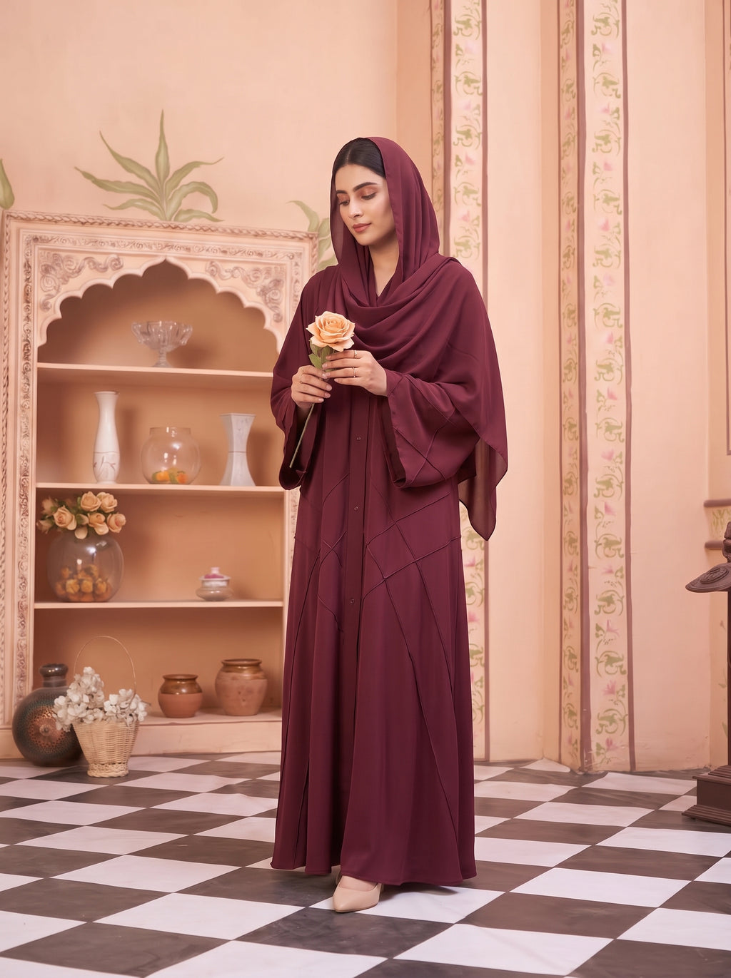FRONT OPEN CROSS PINTEX ABAYA