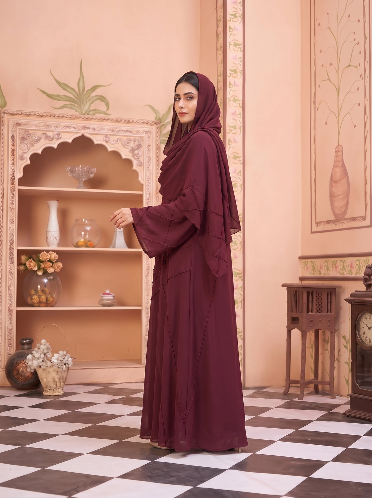 FRONT OPEN CROSS PINTEX ABAYA