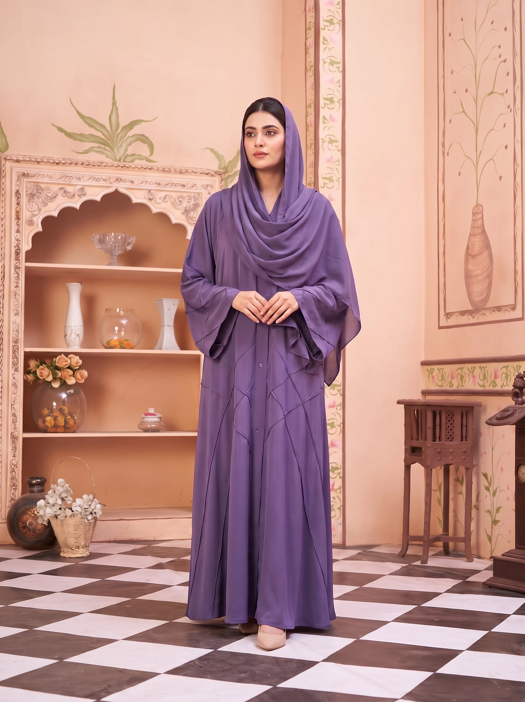 FRONT OPEN CROSS PINTEX ABAYA
