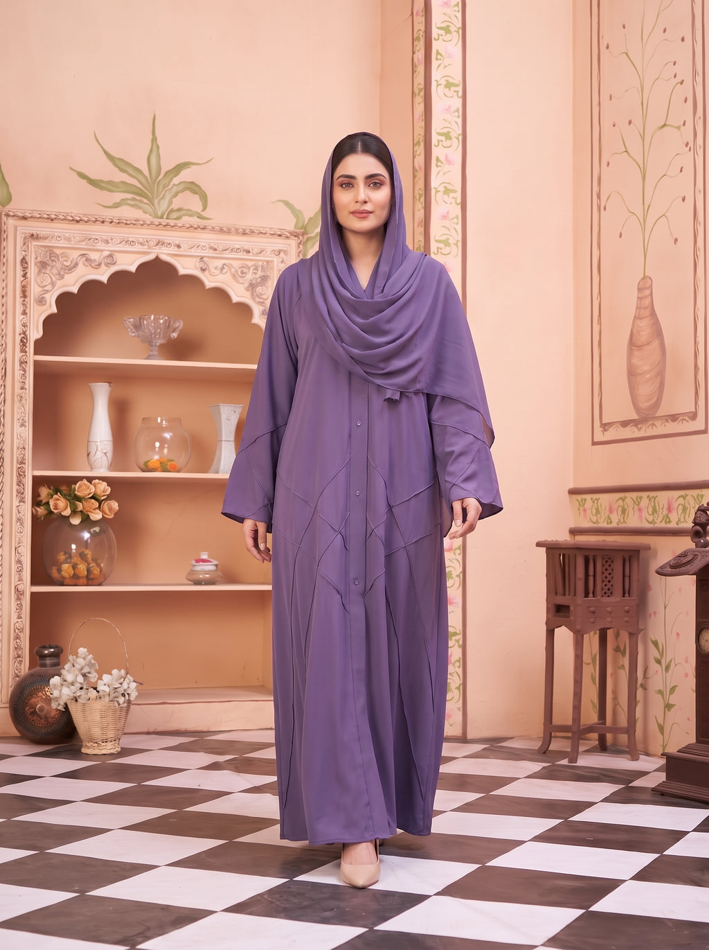 FRONT OPEN CROSS PINTEX ABAYA