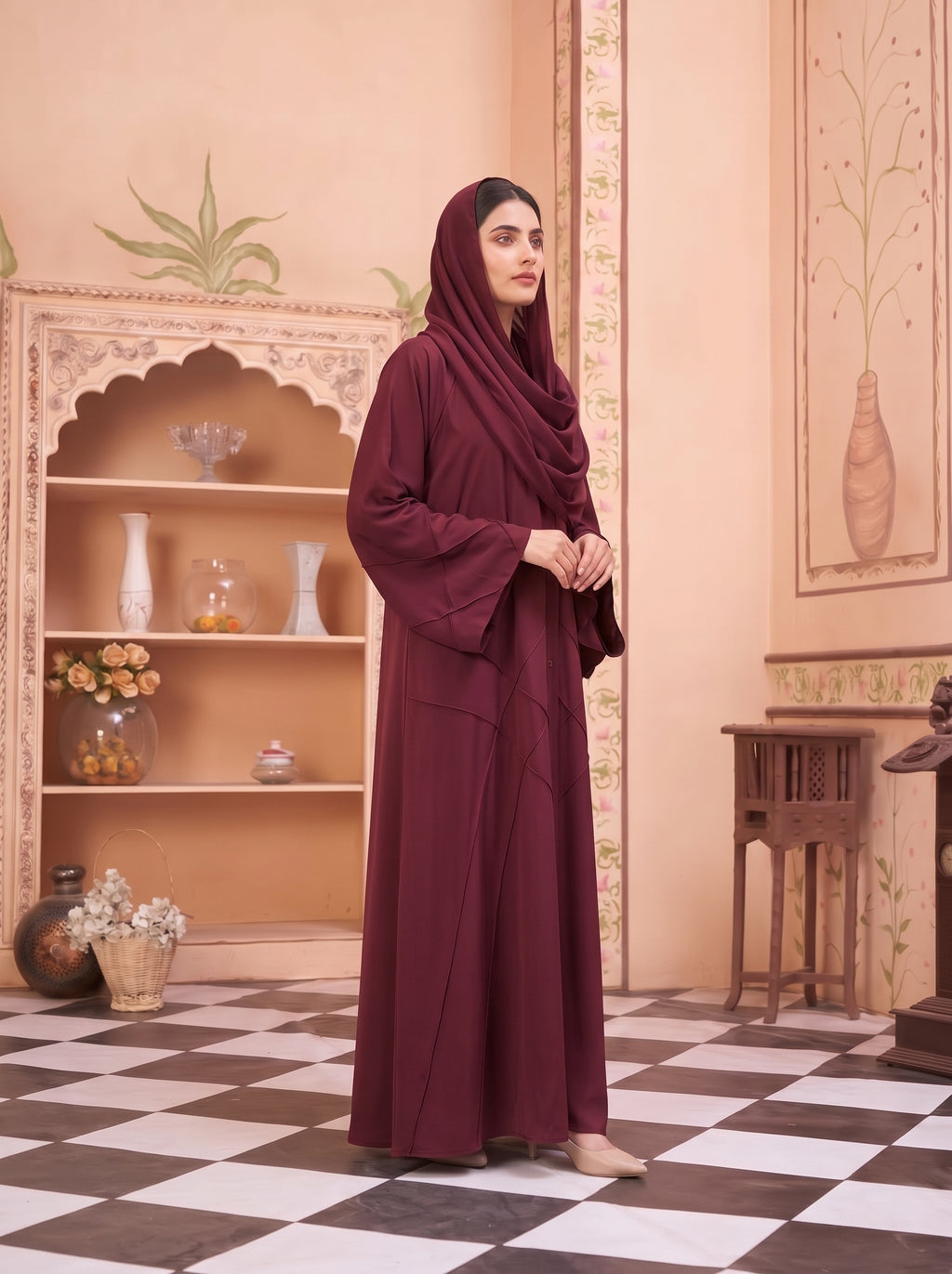 FRONT OPEN CROSS PINTEX ABAYA