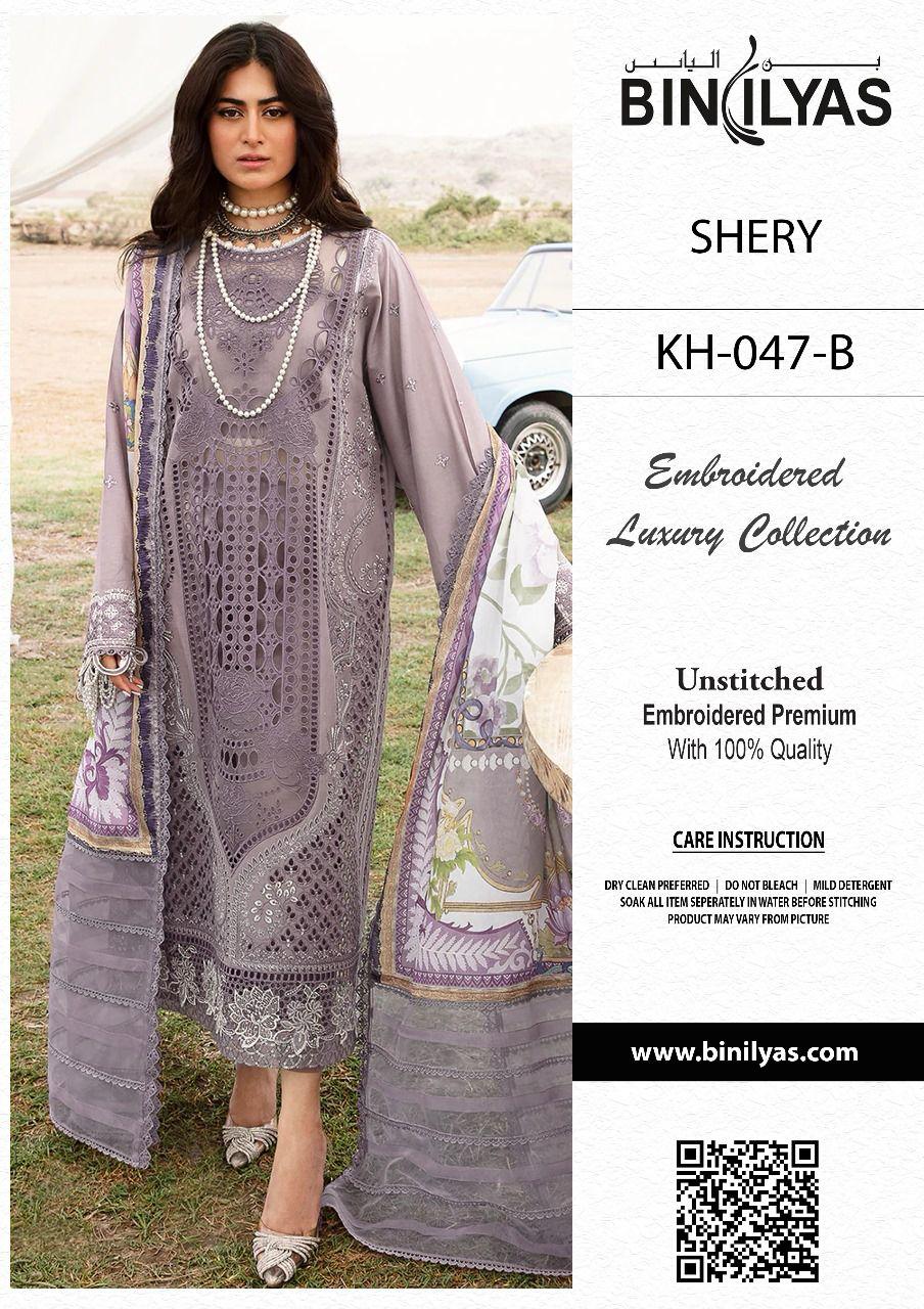 BIN ILYAS THREE PC LUXURY UNSTITCHED