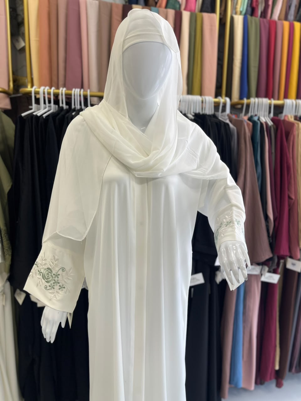 HAREER CUFF EMBROIDERY ABAYA