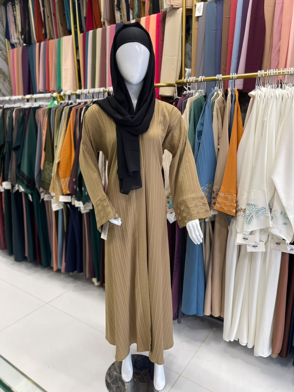 Front Open Zara Cuff Embroidered Abaya
