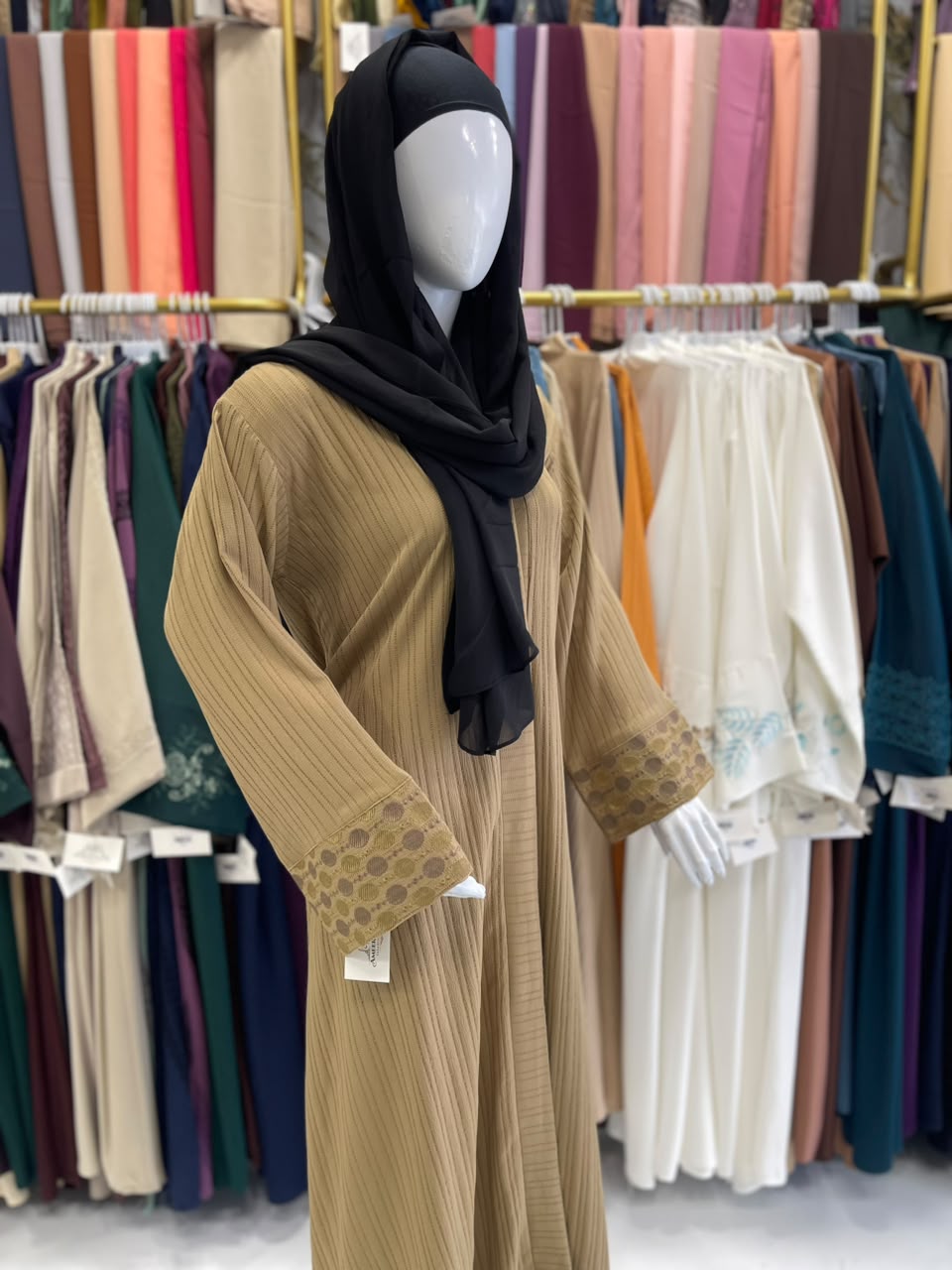 Front Open Zara Cuff Embroidered Abaya