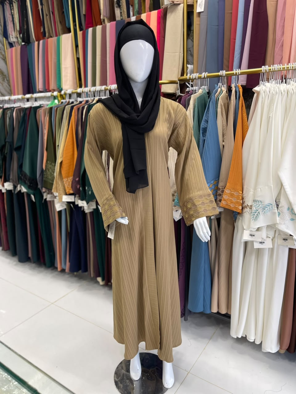 Front Open Zara Cuff Embroidered Abaya