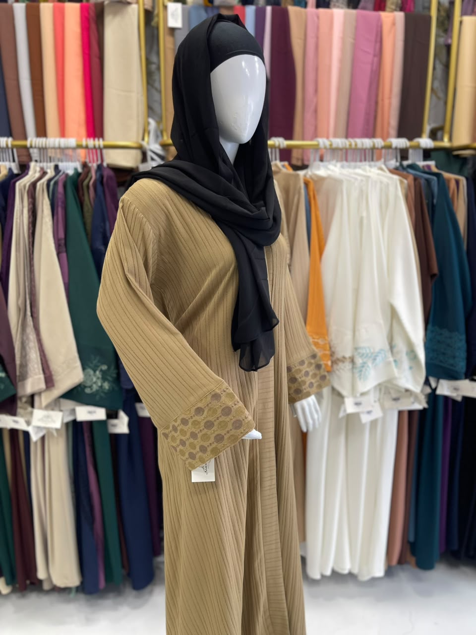 Front Open Zara Cuff Embroidered Abaya
