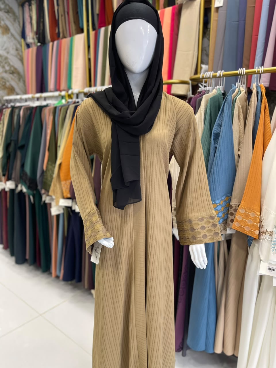 Front Open Zara Cuff Embroidered Abaya