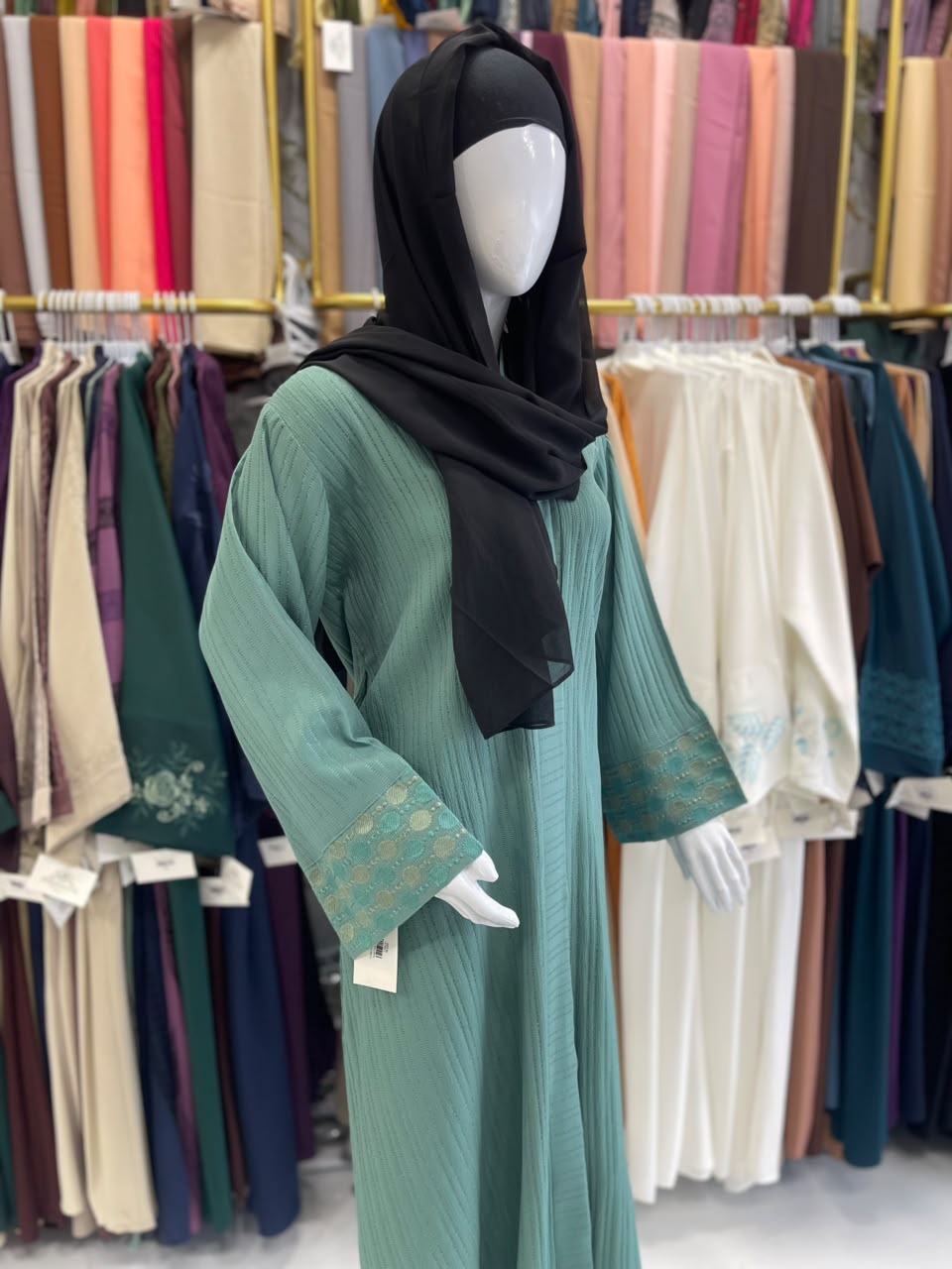 Front Open Zara Cuff Embroidered Abaya