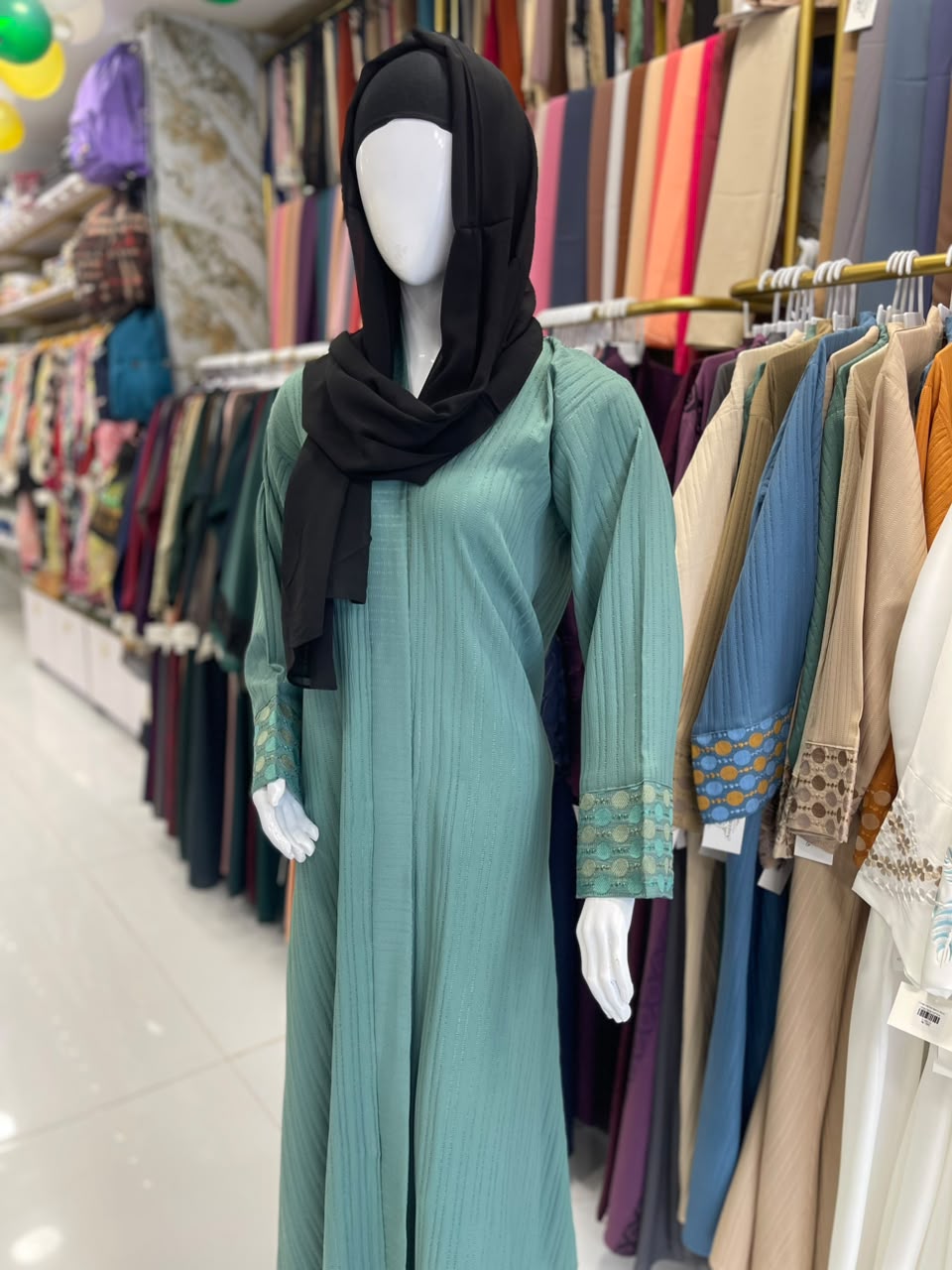 Front Open Zara Cuff Embroidered Abaya