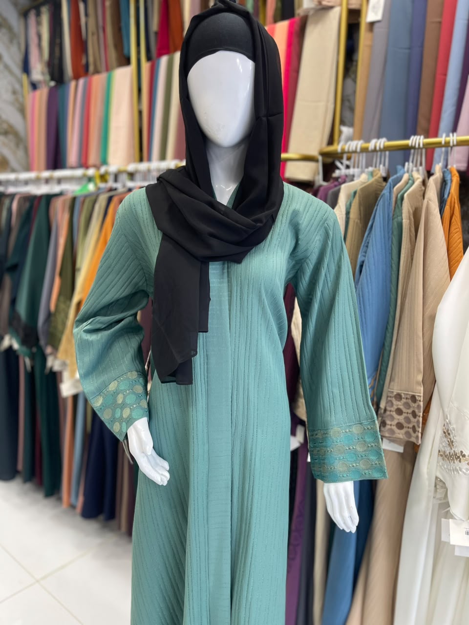 Front Open Zara Cuff Embroidered Abaya