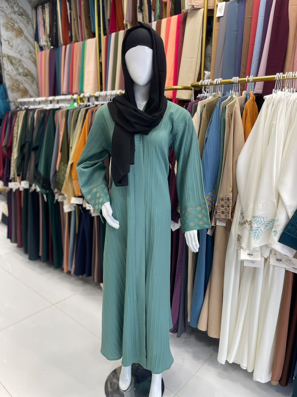 Front Open Zara Cuff Embroidered Abaya