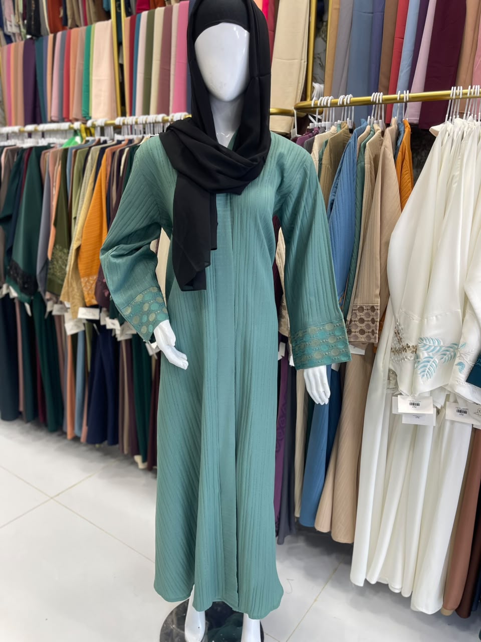 Front Open Zara Cuff Embroidered Abaya