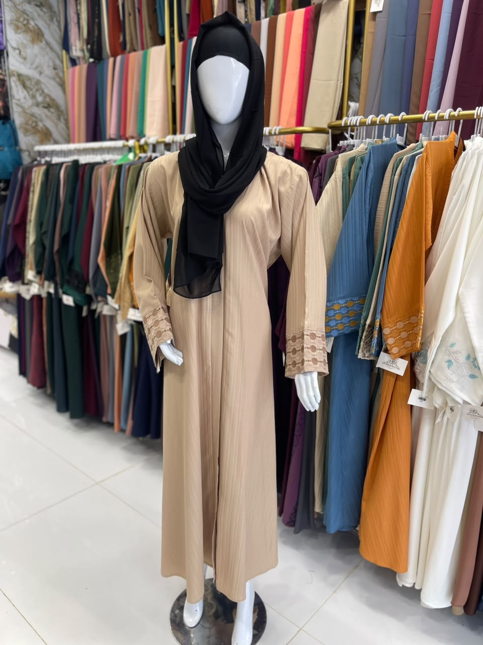 Front Open Zara Cuff Embroidered Abaya