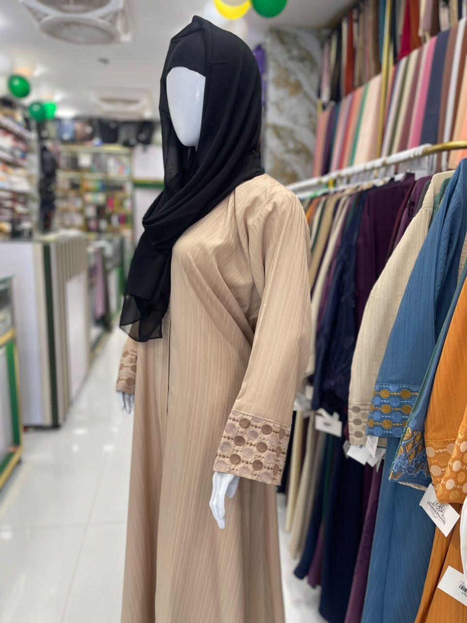 Front Open Zara Cuff Embroidered Abaya