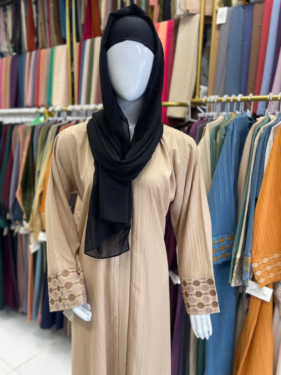 Front Open Zara Cuff Embroidered Abaya
