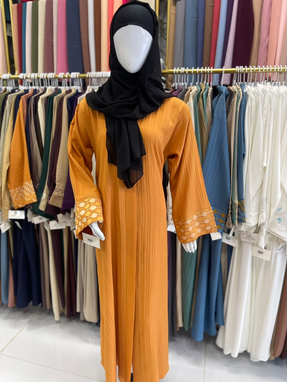 Front Open Zara Cuff Embroidered Abaya