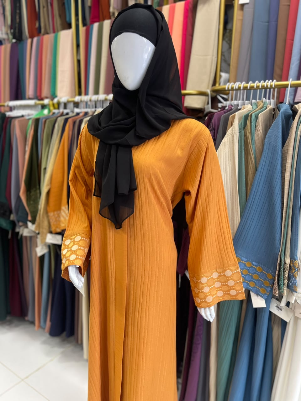 Front Open Zara Cuff Embroidered Abaya