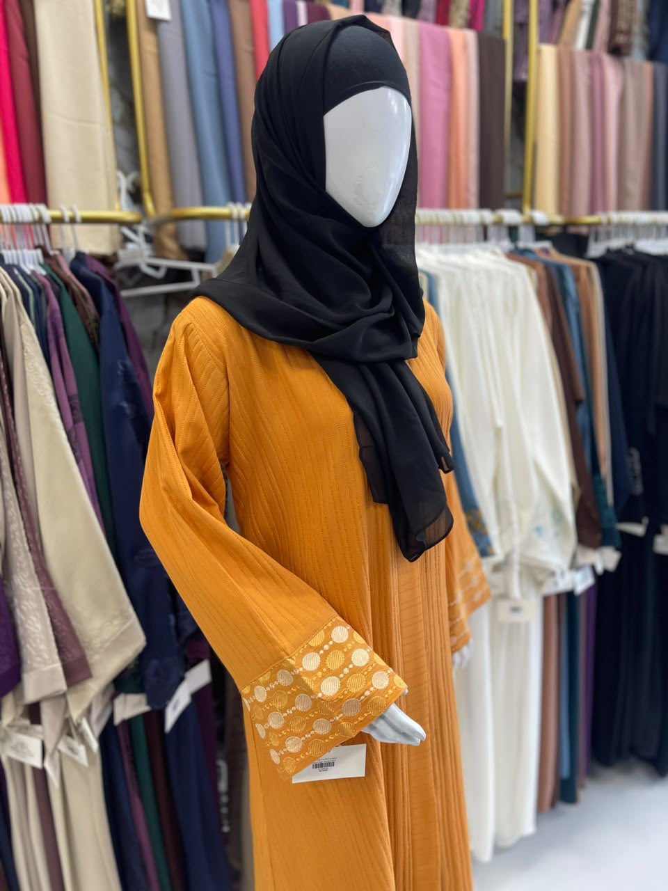 Front Open Zara Cuff Embroidered Abaya