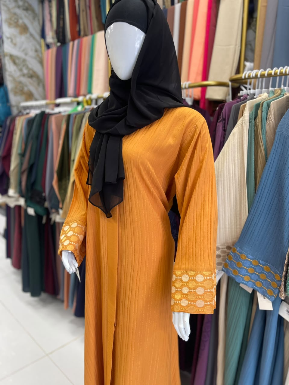 Front Open Zara Cuff Embroidered Abaya