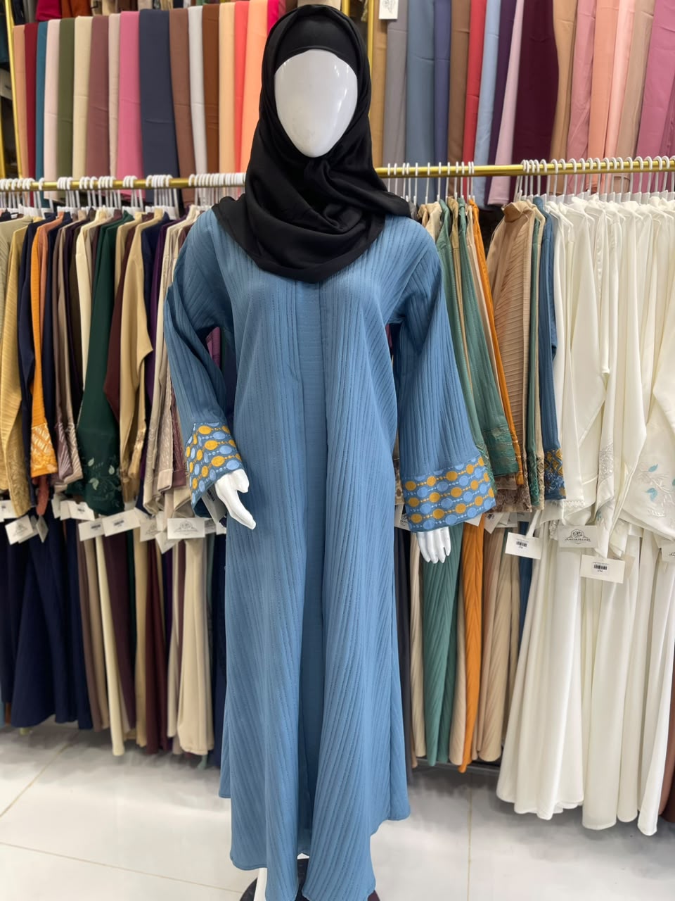 Front Open Zara Cuff Embroidered Abaya