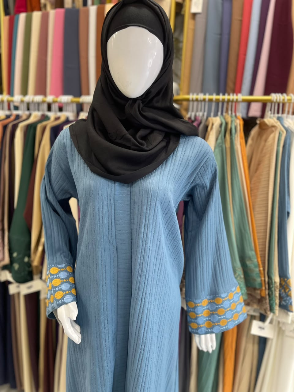 Front Open Zara Cuff Embroidered Abaya