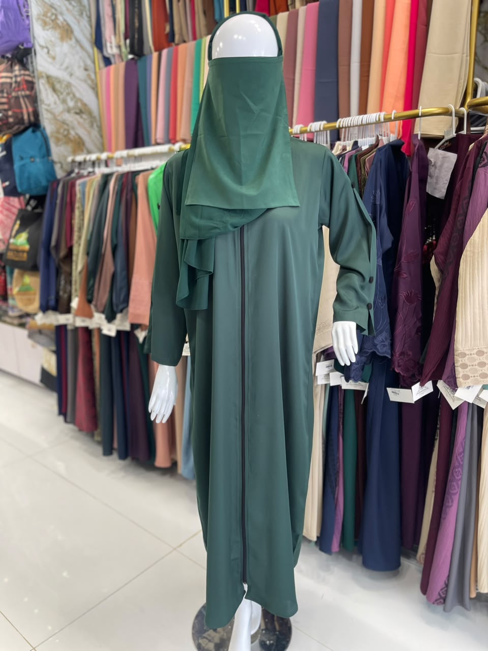 FRONT OPEN NIDA SLEEVES CUTWORK ABAYA