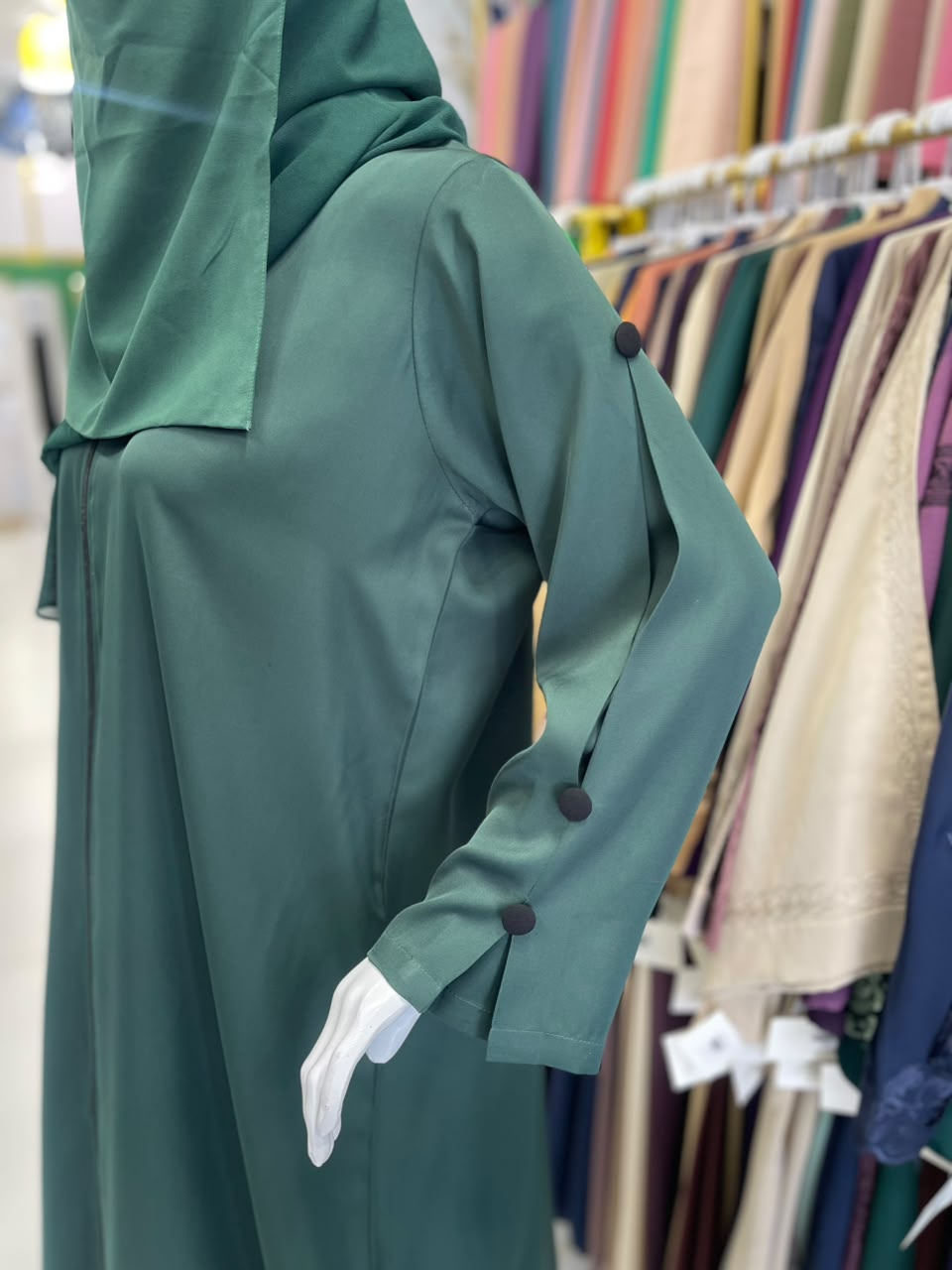 FRONT OPEN NIDA SLEEVES CUTWORK ABAYA