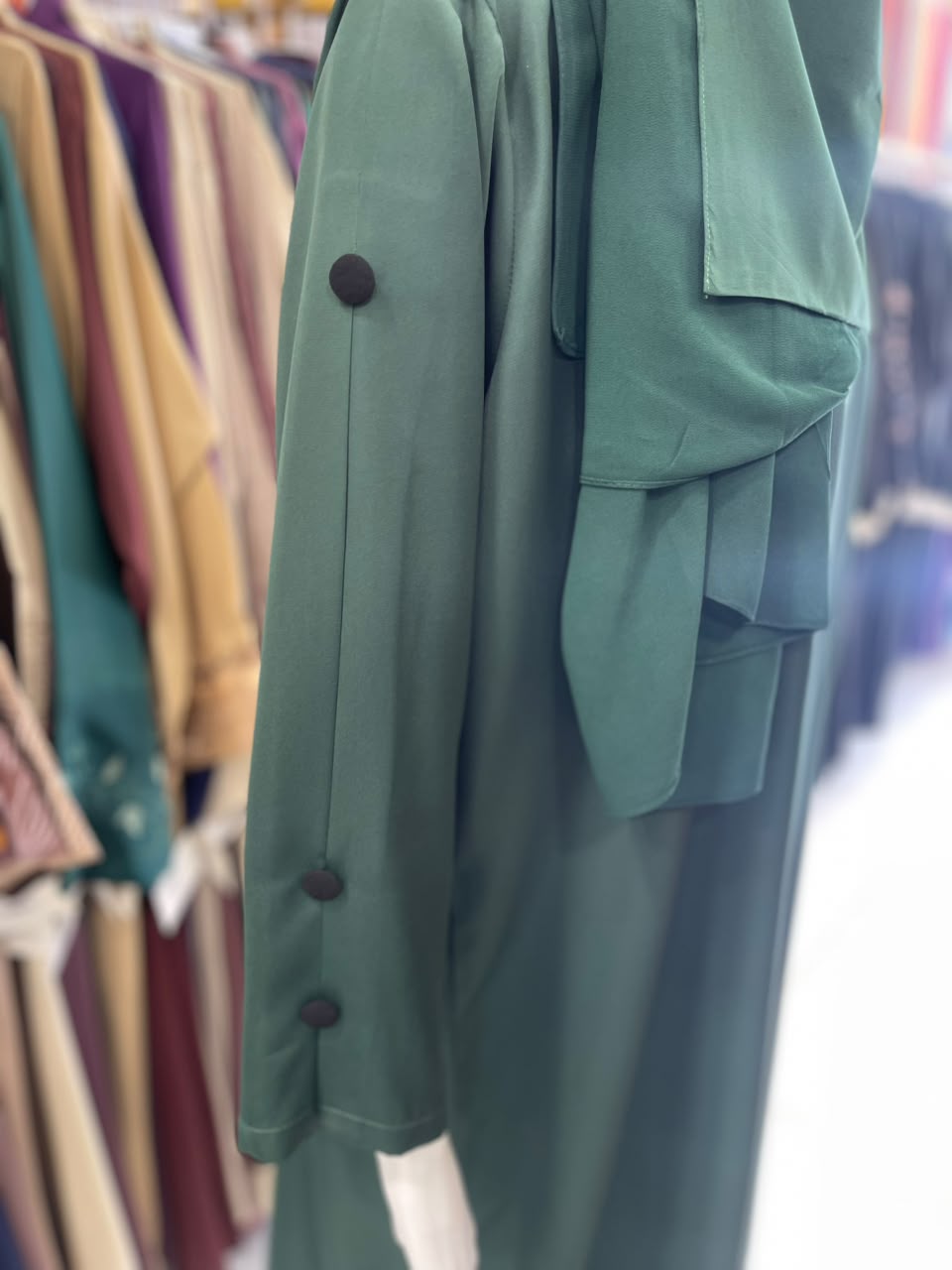 FRONT OPEN NIDA SLEEVES CUTWORK ABAYA