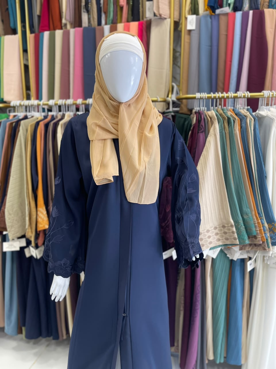 FRONT OPEN NIDA SLEEVES CUTWORK ABAYA